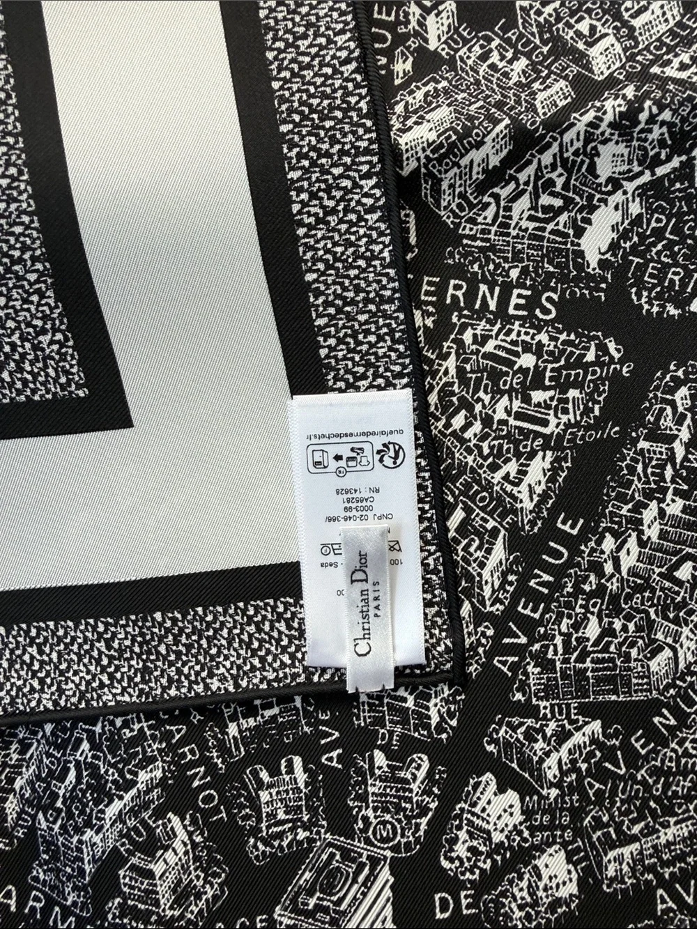 Dior Silk Black and White scarf- NEW
